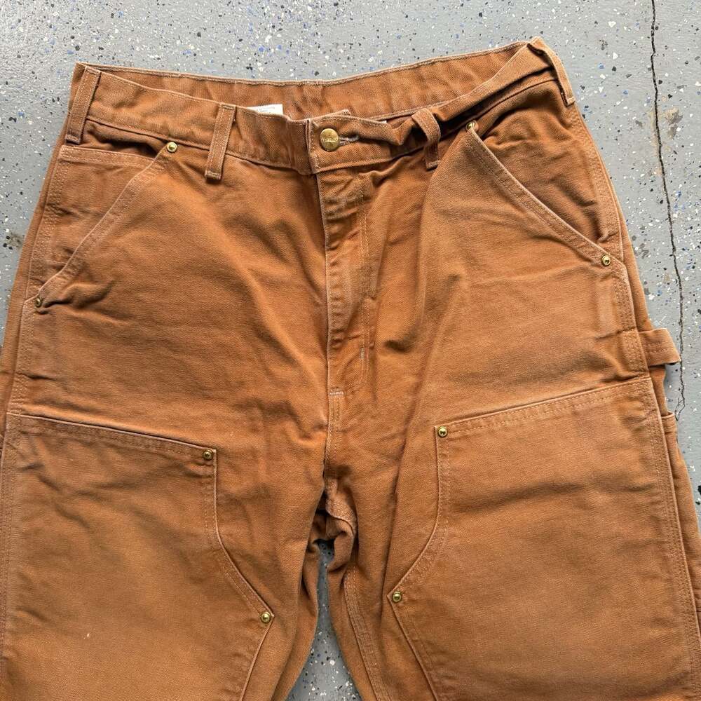 Carhartt B01 Tan Double Knee Work Pants 34x34 - Picture 2 of 8